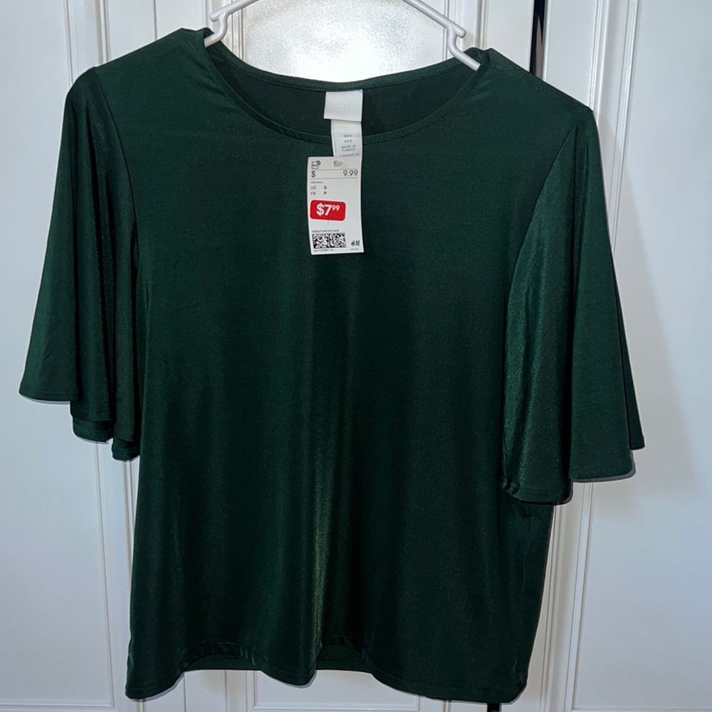Green H&M blouse small